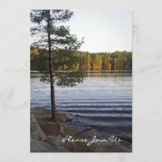 25th Wedding Anniversary Party Invitations Forest