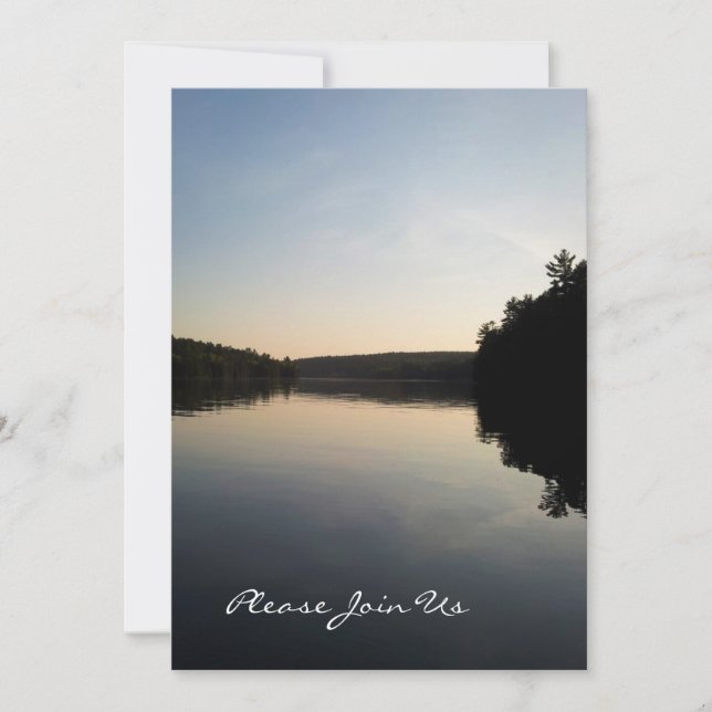 25th Wedding Anniversary Party Invitations Sunset (Front)