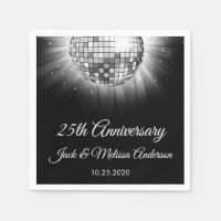 25th Wedding Anniversary Party Silver Disco Ball