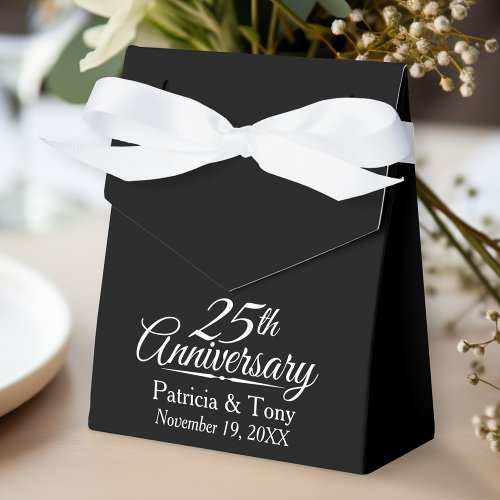 25th Wedding Anniversary Personalized Favor Boxes
