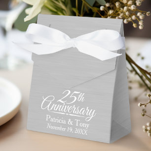 25th Wedding Anniversary Personalized Favor Boxes