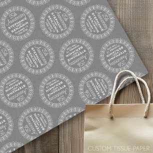 25th Wedding Anniversary Personalized Tissue Paper
