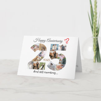 25th Wedding Anniversary Photo Card