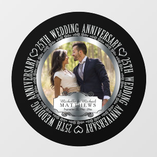 25th Wedding Anniversary Photo Floor Decals