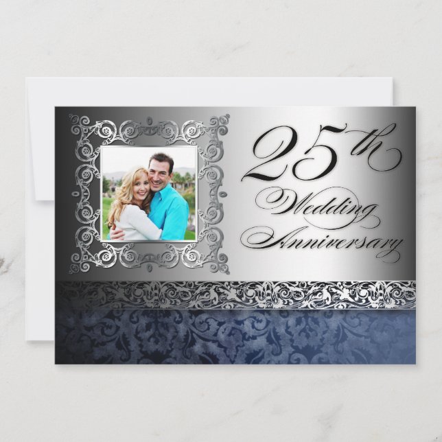25th wedding anniversary photo invitations (Front)