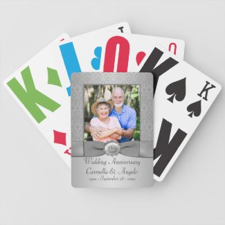 25th Wedding Anniversary Playing Cards