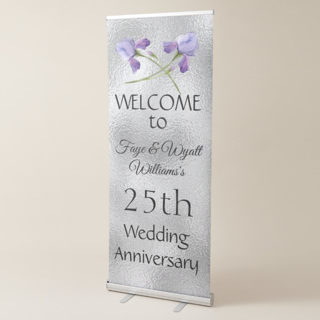 25th Wedding Anniversary Retractable Banner (3/4)