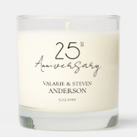 25th Wedding Anniversary Scented Jar Candle