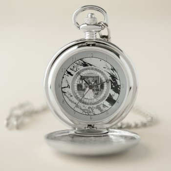 25th Wedding Anniversary Silver 25 Years Together Pocket Watch by angela65 at Zazzle
