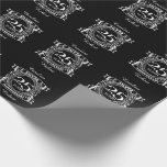 25th wedding anniversary silver crest wrapping paper<br><div class="desc">A romantic design to celebrate your 25th year of marriage. If you would like any help customizing this design please contact me, their is an ask this designer button, just below this text. This twenty fifth, 25 years wedding anniversary crest has the text silver as that is the traditional gift...</div>