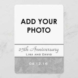 25th Wedding Anniversary Silver Muted Leaves B09A Invitation