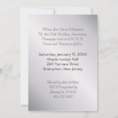 25th Wedding Anniversary - Silver Save The Date (Back)