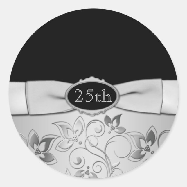 25th Wedding Anniversary Sticker (Front)