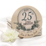 25th Wedding Anniversary Stone Coasters<br><div class="desc">Give the gift that will truly last a lifetime with a memory set in stone! Our sophisticated, high quality absorbent coasters make great party favor gifts. CoasterStone® is the first, and original absorbent coaster manufacturer in the business. Choose from our fine selection of designs to fit your unique event. Personalize...</div>