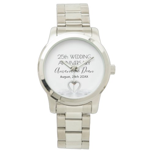 25th wedding anniversary swans white names watch