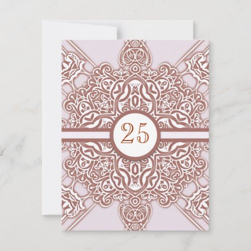 25th wedding anniversary vintage chic invitations