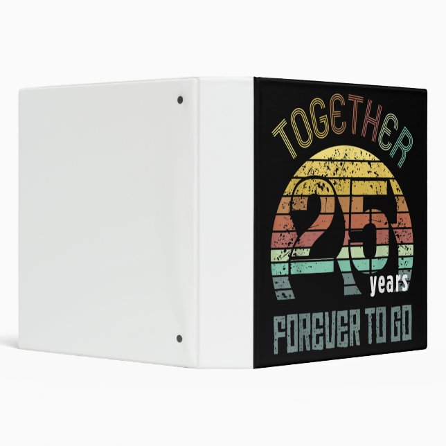 25th Years Wedding Anniversary 3 Ring Binder (Background)
