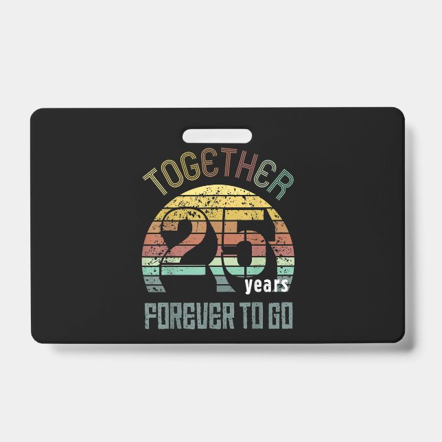 25th Years Wedding Anniversary Badge (Front)