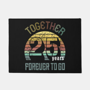 25th Years Wedding Anniversary Doormat