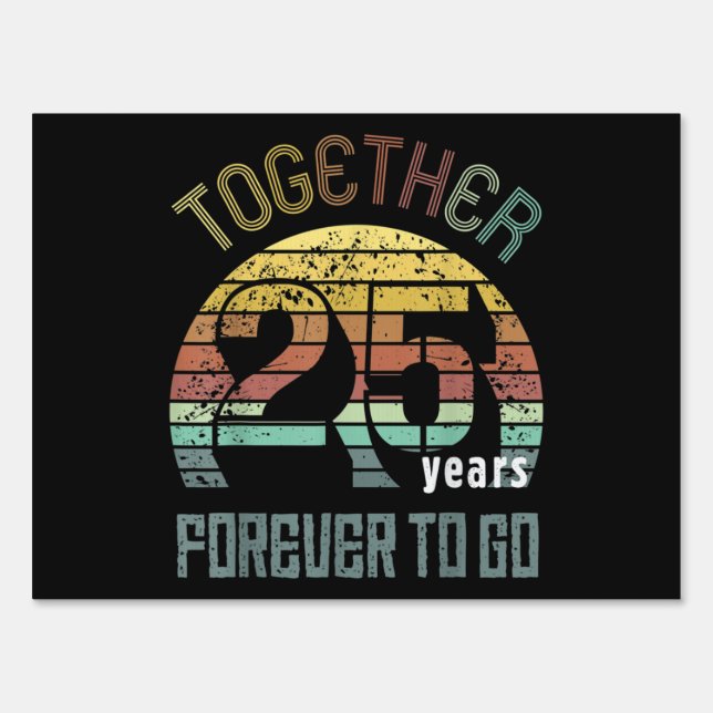 25th Years Wedding Anniversary Sign (Front)