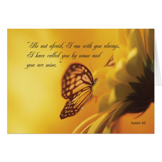 2607 Be Not Afraid Butterfly and Flower Cards (Front Horizontal)