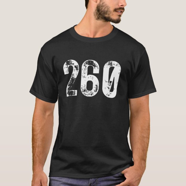 260 Area Code Fort Wayne IN Mobile Telephone Area  T-Shirt (Front)