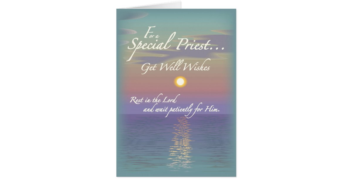 2627 Get Well Wishes Priest Card