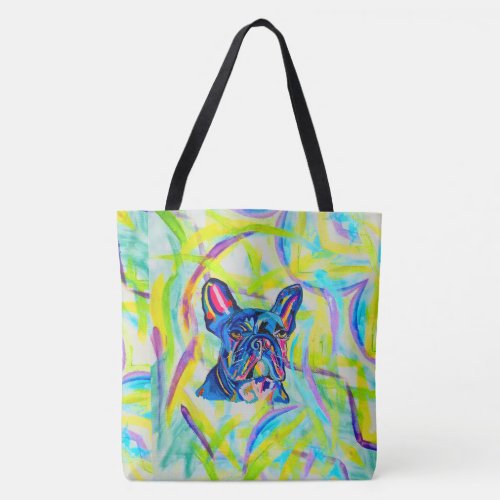 267 _ French Bulldog Love Tote Bag