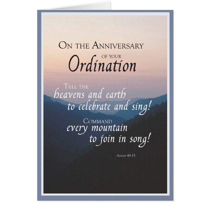 2687 Anniversary of Ordination Greeting Cards