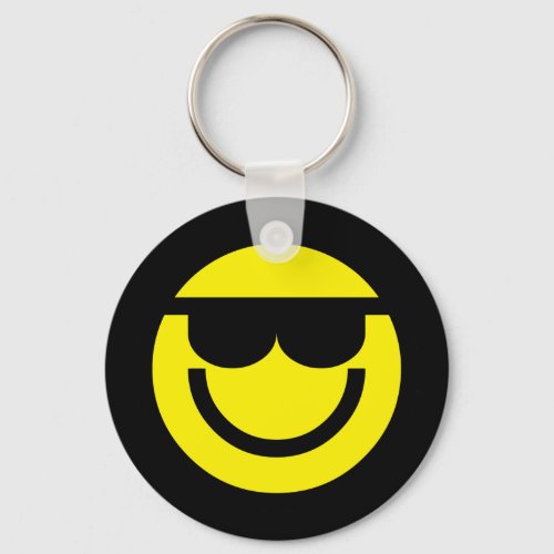 2699_Royalty_Free_Emoticon_With_Sunglasses COOL DU Keychain