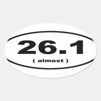 26.1 "Almost" Marathon funny bumper sticker