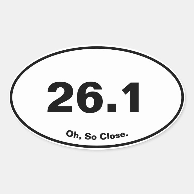 26.1 Funny Marathon Sticker (Front)