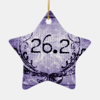 26.2 Crest Purple Ceramic Ornament