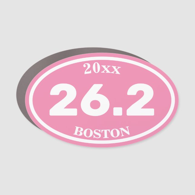 26.2 Custom Marathon Finisher Oval Car Magnet (Front)