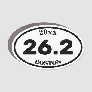 26.2 Custom Marathon Finisher Oval Car Magnet