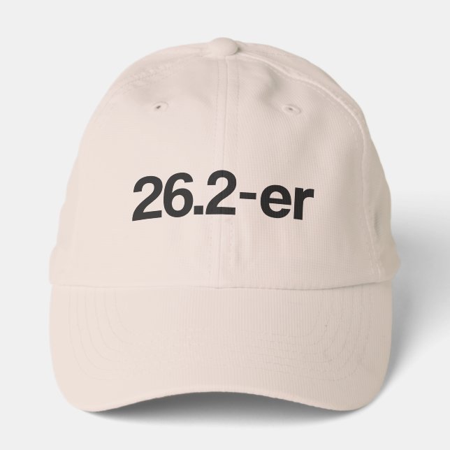 26.2-er © or Marathoner Funny Marathon Runners Performance Cap (Front)