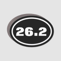 26.2 Full Marathon Black White