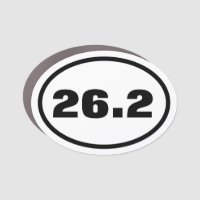 26.2 Full Marathon Black White