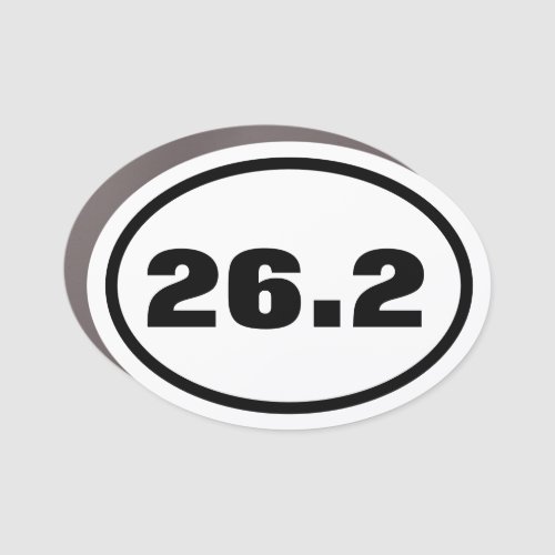 262 Full Marathon Black White Car Magnet