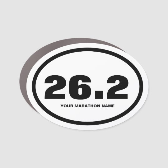 26.2 Full Marathon Black White Car Magnet | Zazzle.com