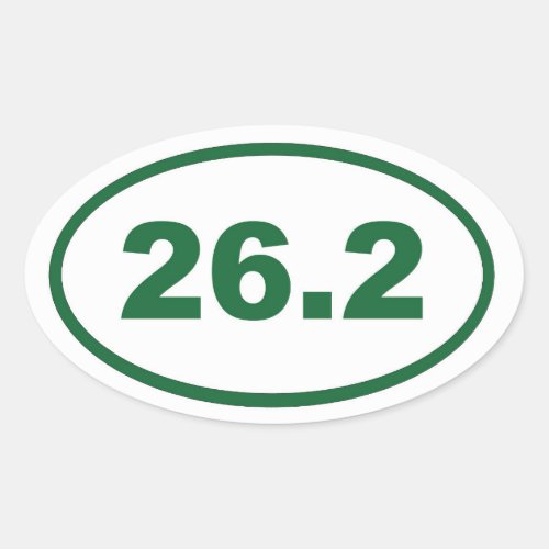 262 Green Oval Sticker