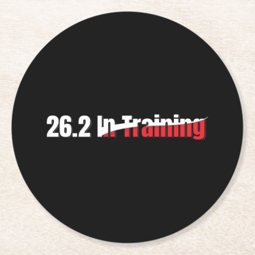 262 in Training Abstract Marathon Running Round Paper Coaster