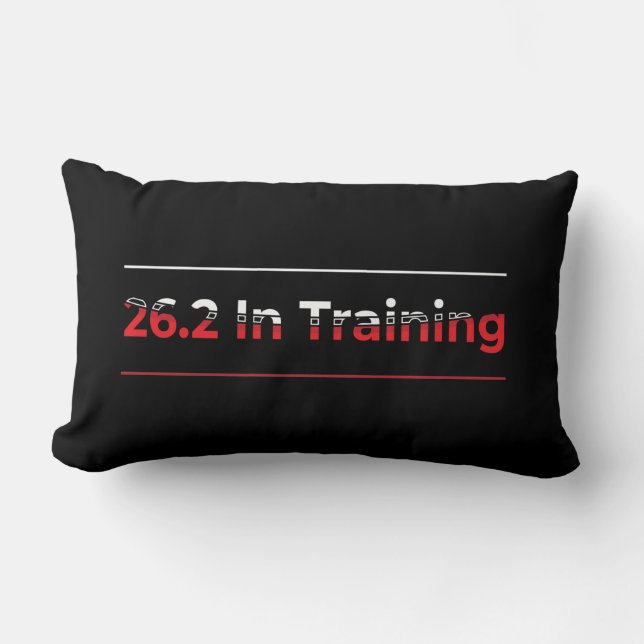 26.2 in Training Full Marathon Race -Running Lumbar Pillow (Front)