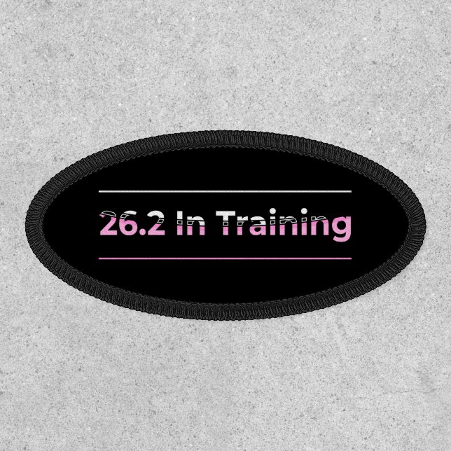 26.2 in Training Marathon Running Typography Patch (Front)