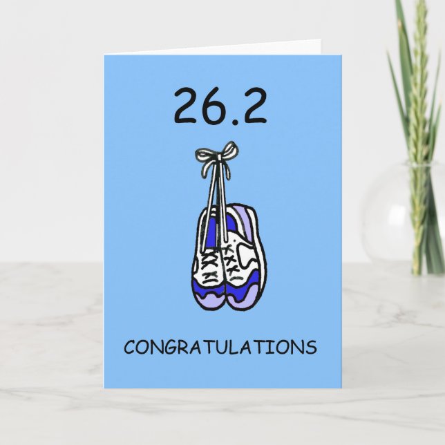 26.2 Marathon Congratulations  Card (Front)