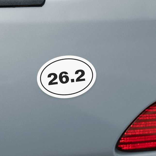 26.2 Marathon Euro Oval Car Magnet (Creator Uploaded)
