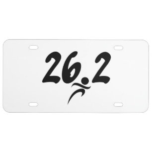 26.2 marathon license plate