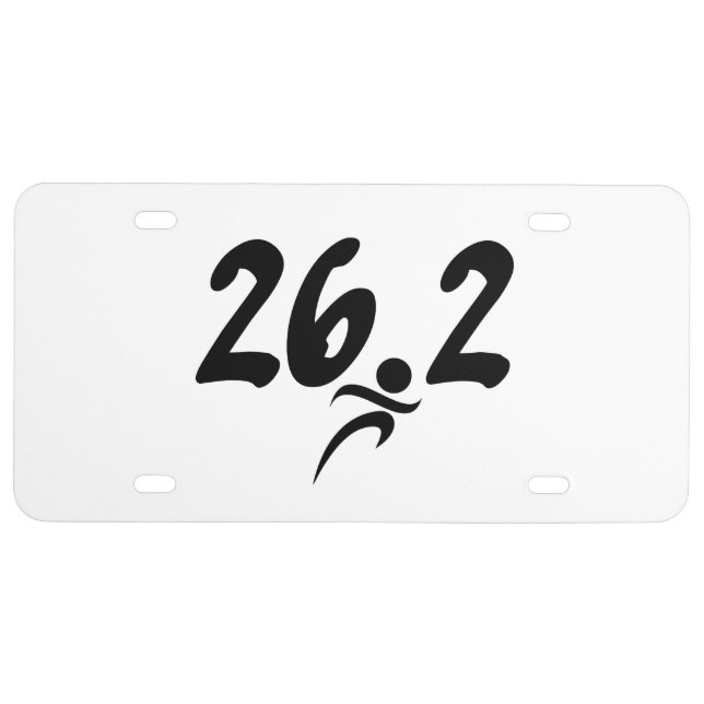 26.2 marathon license plate (Front)