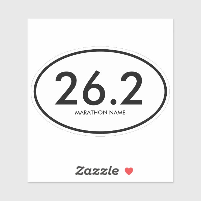 26.2 Marathon Race Custom-Cut Vinyl Sticker (Sheet)