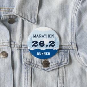 26.2 Marathon Runner Gift Button